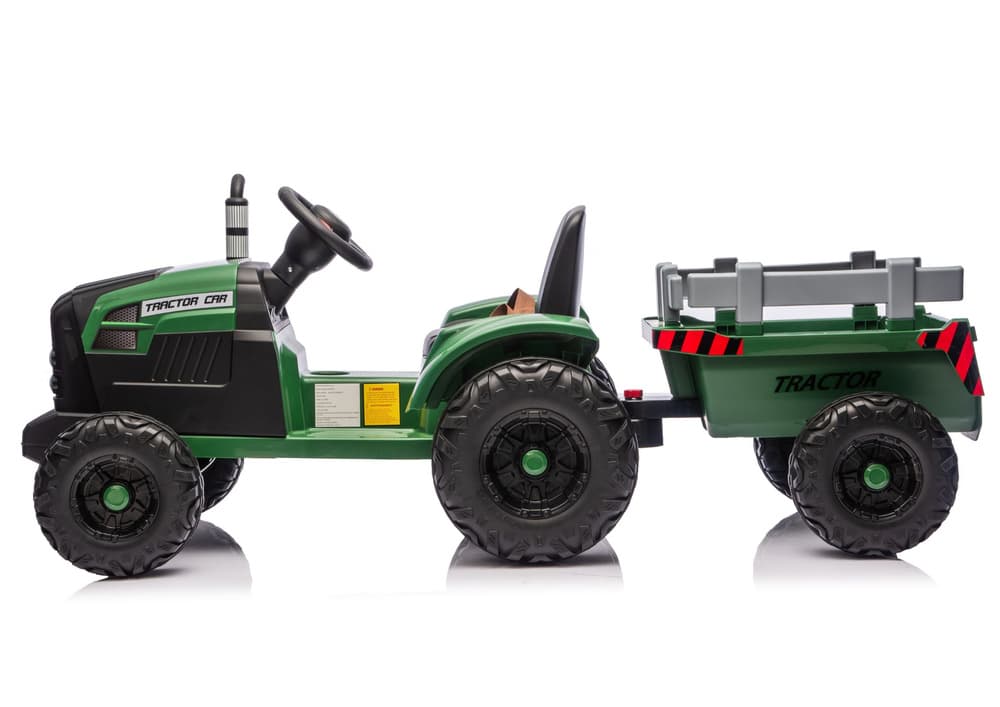 Traktor na akumulator LEAN CARS CH9959B s prikolico, temno zelen, 24V 5