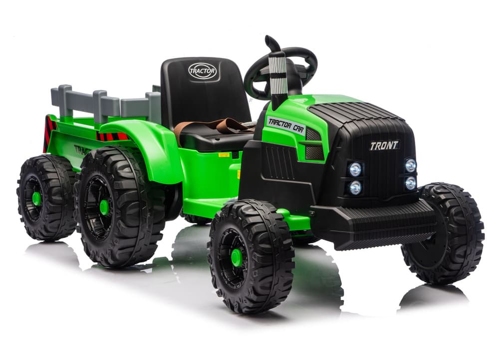 Traktor na akumulator LEAN CARS CH9959B s prikolico, svetlo zelen, 24V