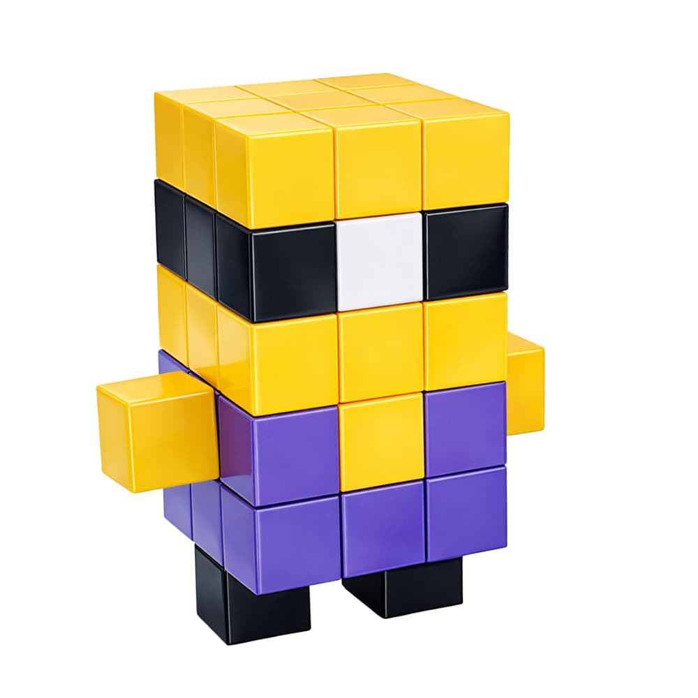 LEAN TOYS Magnetske kocke 3D pisane 96 el. 4