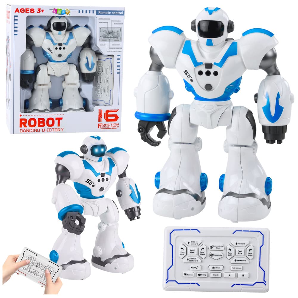 Interaktivni robot LEAN TOYS RC, 16 funkcij, modri