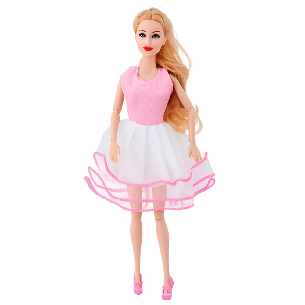 Set LEAN TOYS Ružičasta ormar/garderoba za lutke s dodacima 2