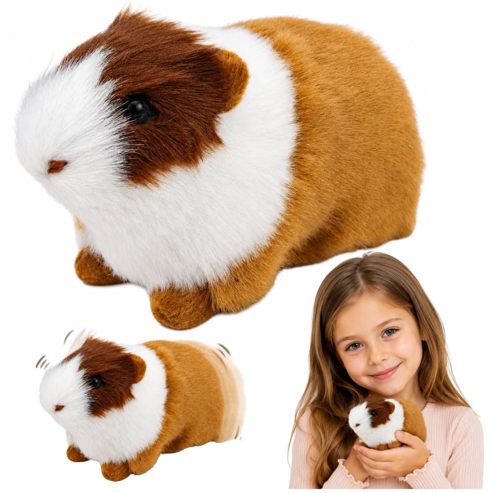 AnP-28872 Plišasta morska prašička LEAN TOYS, rjava