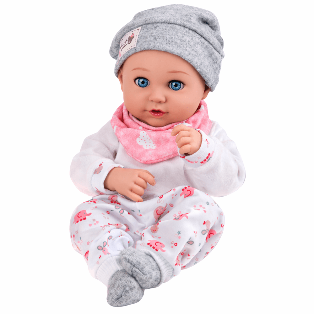 Lutka LEAN TOYS Bobas z dodatki za hranjenje, 28 cm 2