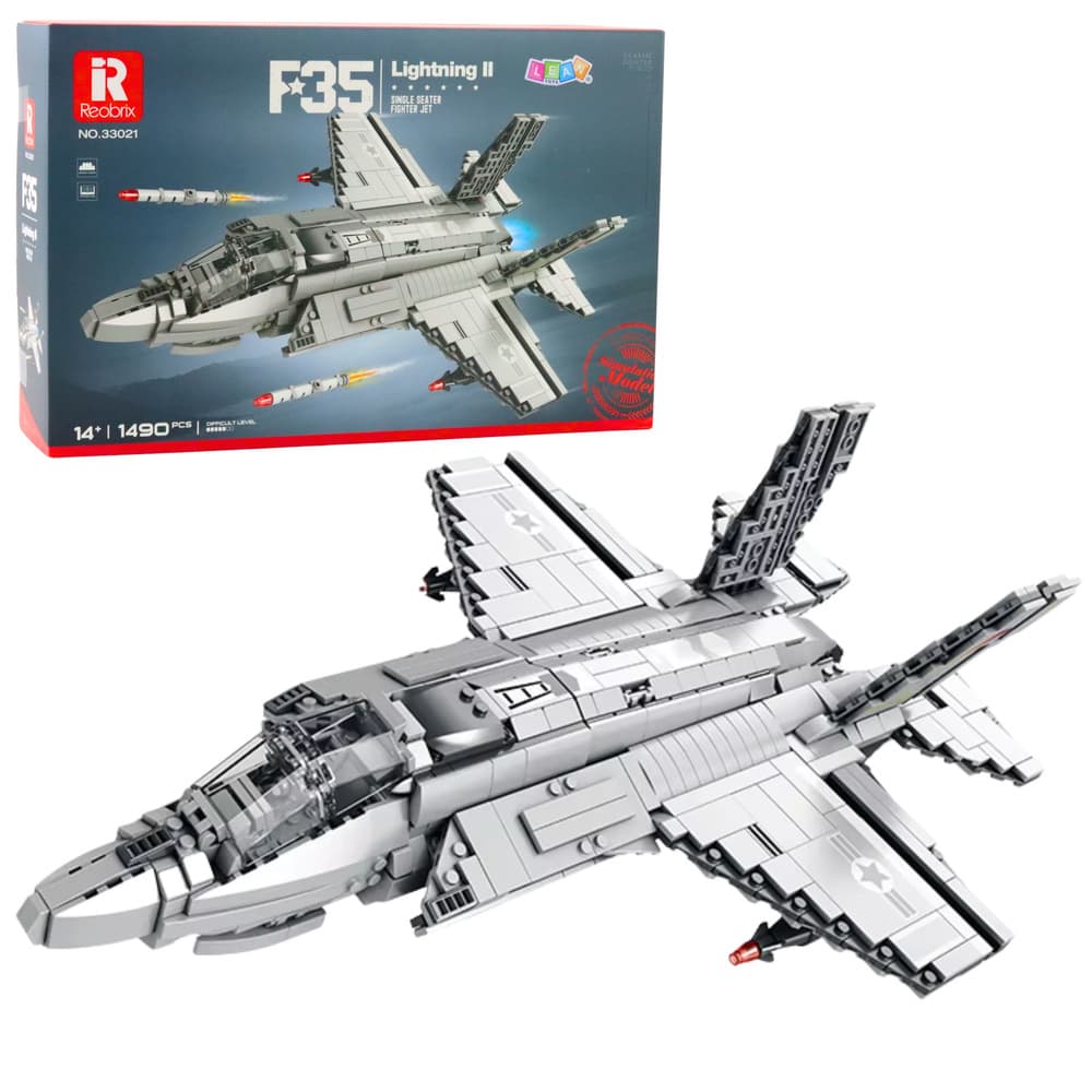 LEAN TOYS Konstrukcijski bloki: Bojniški lovci F-35 Lightning II (1490 el.)