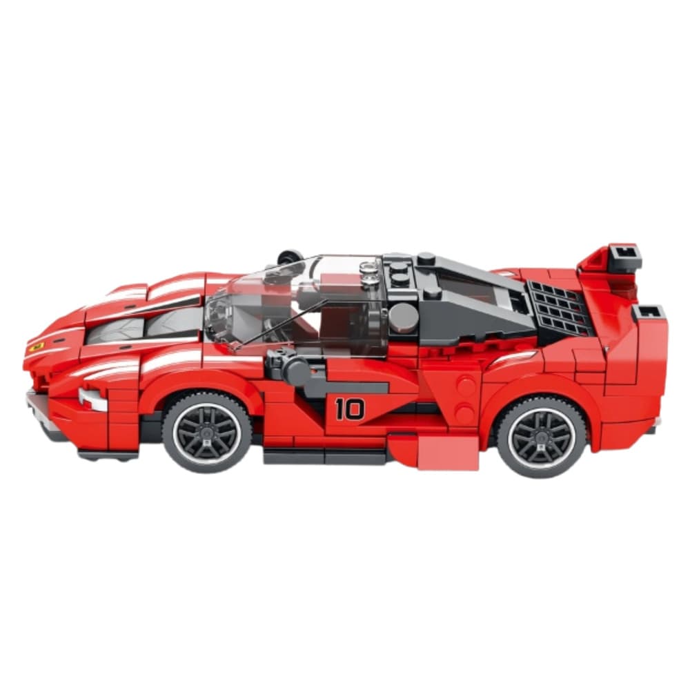 LEAN TOYS Konstrukcijski bloki: Dirkaški avtomobil FXX-K rdeč (360 el.) 3