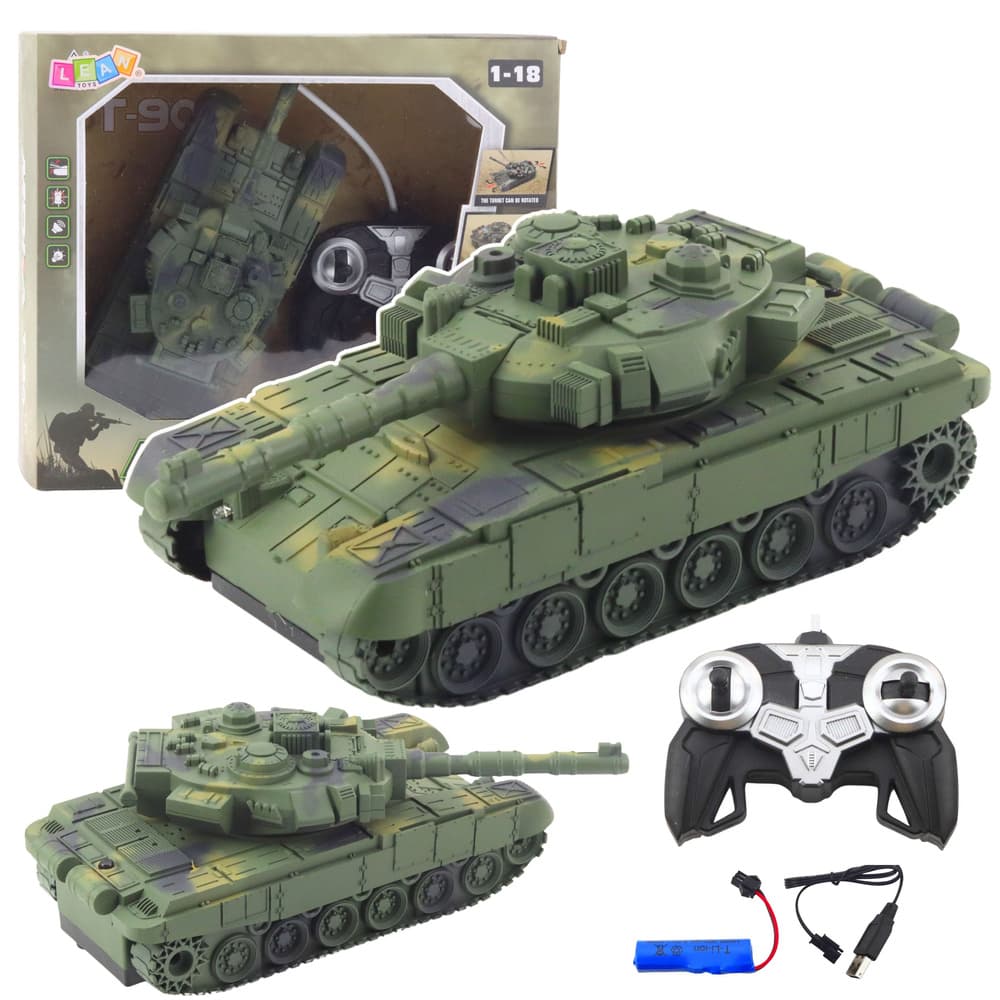 Z daljinskim upravljanjem RC bojni tank T90 (zelen), 1:18