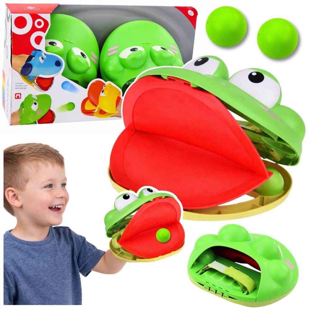 LEAN TOYS Žabe Lovilec Žogic - Igra Zročnosti