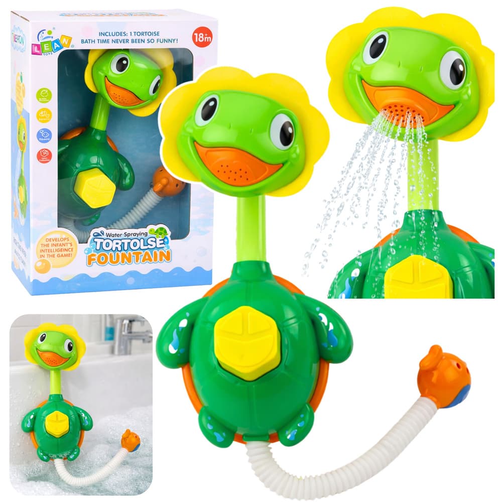 Igrača za kopanje LEAN TOYS Želva z ribico, pršilnik, priseski