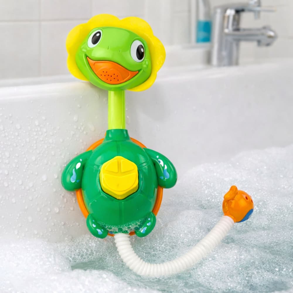 Igrača za kopanje LEAN TOYS Želva z ribico, pršilnik, priseski 4
