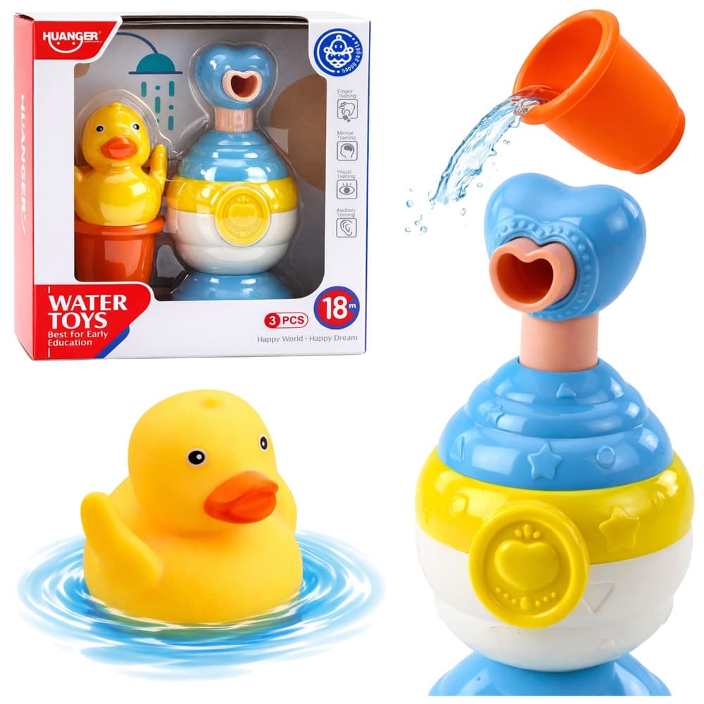 Set igrač za kopanje LEAN TOYS Pišček, dozirnik mila, skodelica, modra