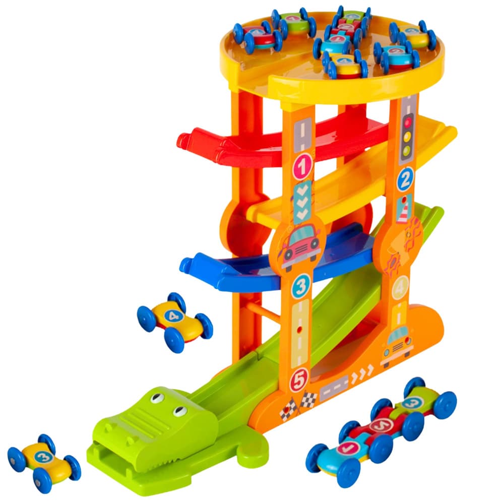 Avtomobilski Dirkaški Rojznik Krokodil 5 Nivojev - LEAN TOYS 2