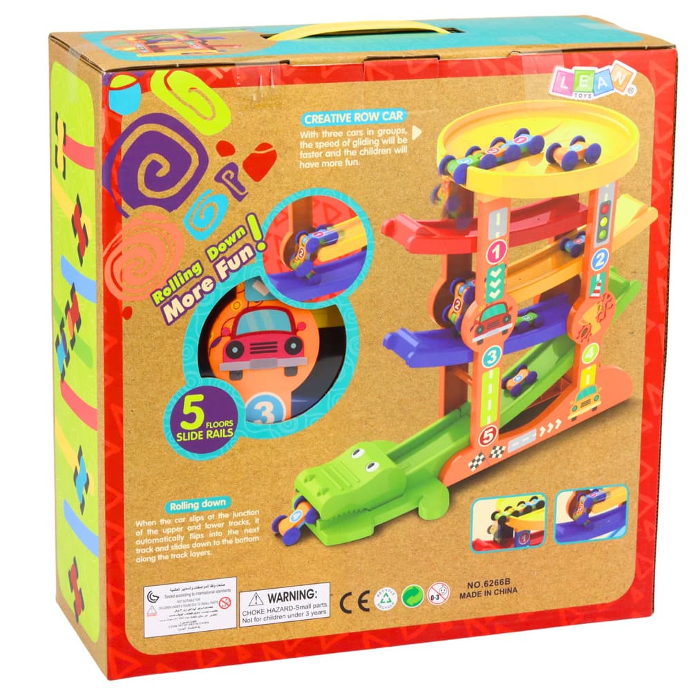 Avtomobilski Dirkaški Rojznik Krokodil 5 Nivojev - LEAN TOYS 4