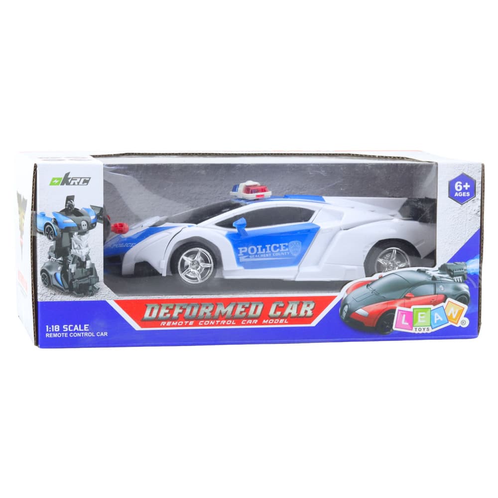 2v1 RC policijski avto robot LEAN TOYS, daljinsko voden 7
