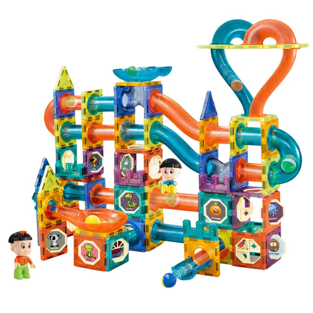LEAN TOYS Magnetni gradbeni bloki z vodnim stolpom (188 el.) 2