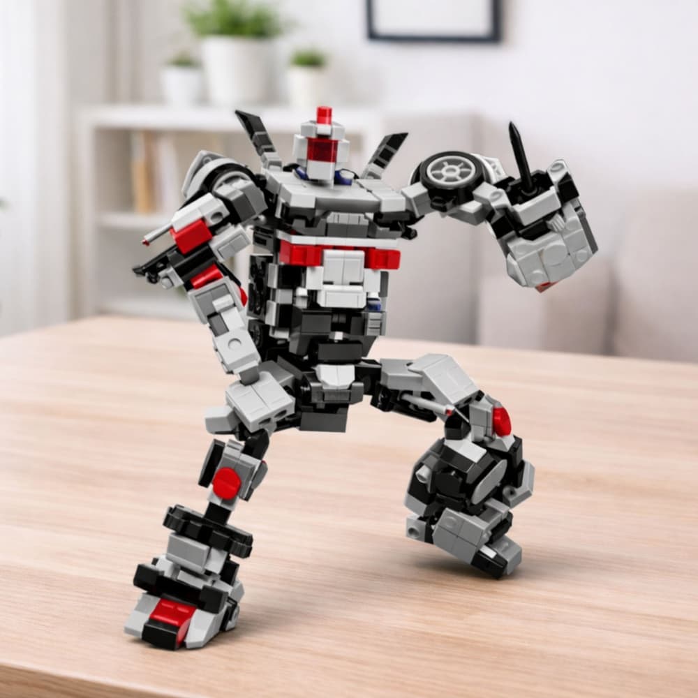 Kocke konstrukcijske: dirkalnik ali robot (2v1), bel 5