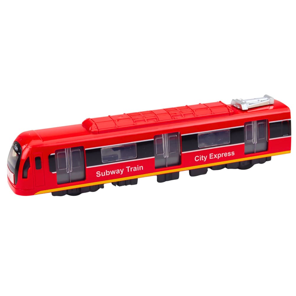 LEAN TOYS Metro vlak City Express rdeč s lučmi, zvoki in vrati 2