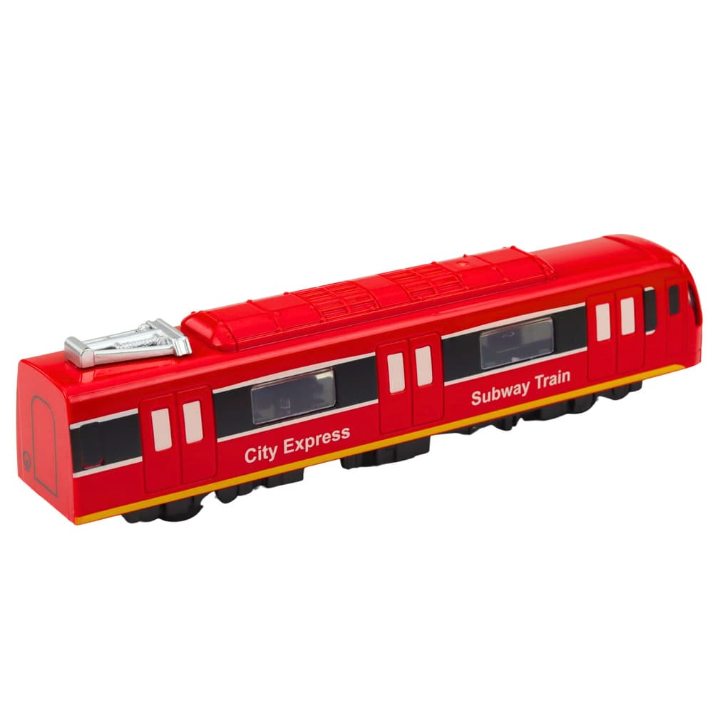 LEAN TOYS Metro vlak City Express rdeč s lučmi, zvoki in vrati 4
