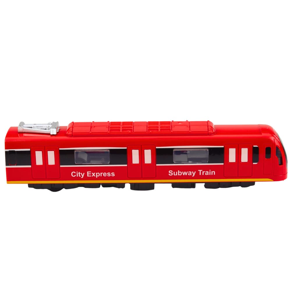 LEAN TOYS Metro vlak City Express rdeč s lučmi, zvoki in vrati 5