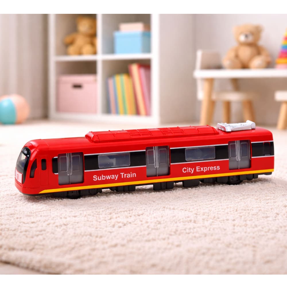 LEAN TOYS Metro vlak City Express rdeč s lučmi, zvoki in vrati 3