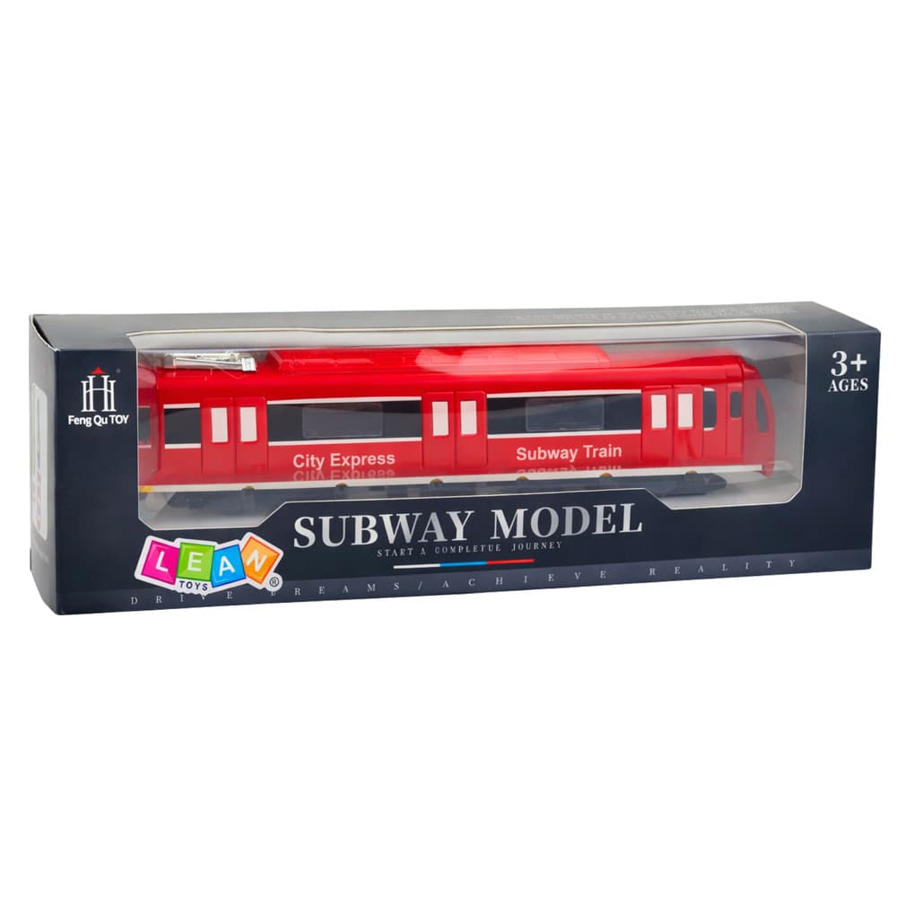 LEAN TOYS Metro vlak City Express rdeč s lučmi, zvoki in vrati 6