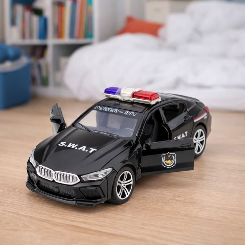 LEAN TOYS SWAT vozilo s lučmi, zvoki, pogonom in vrati 3