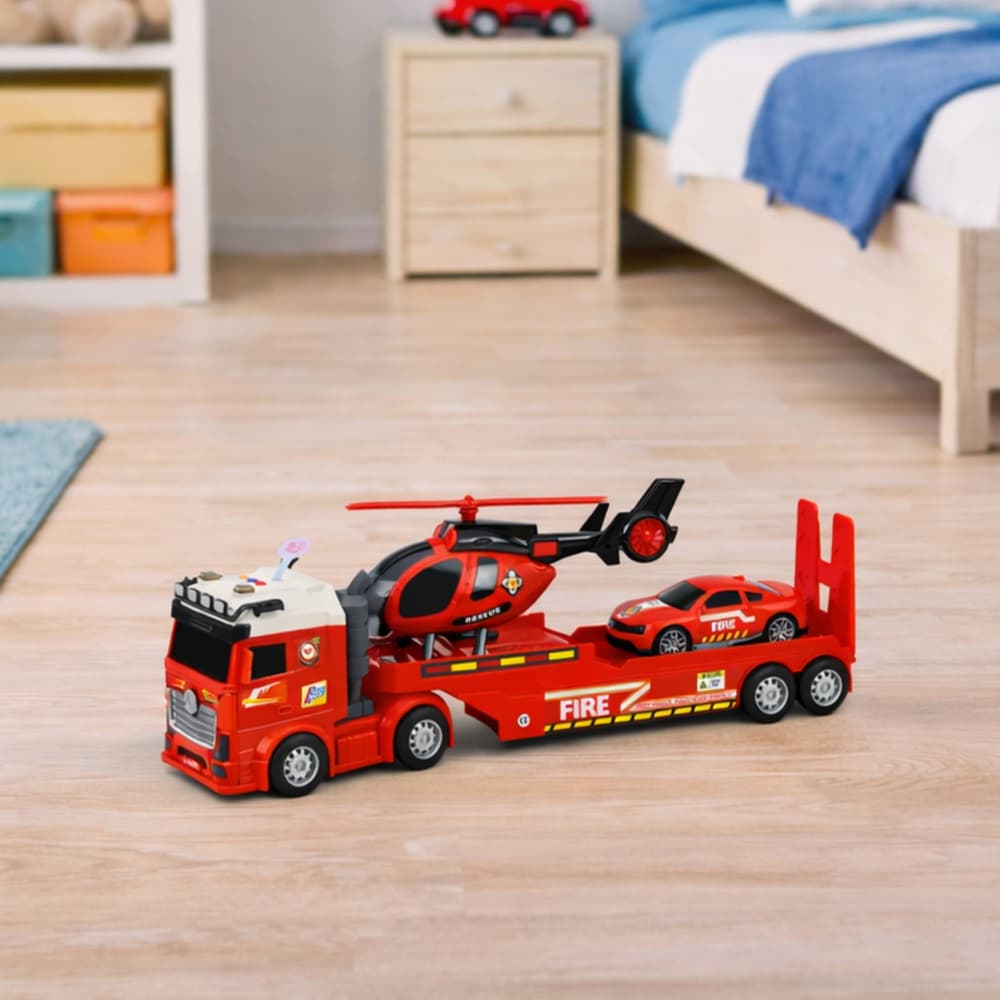 Gasilski reševalni set: tovornjak, helikopter, avto 3