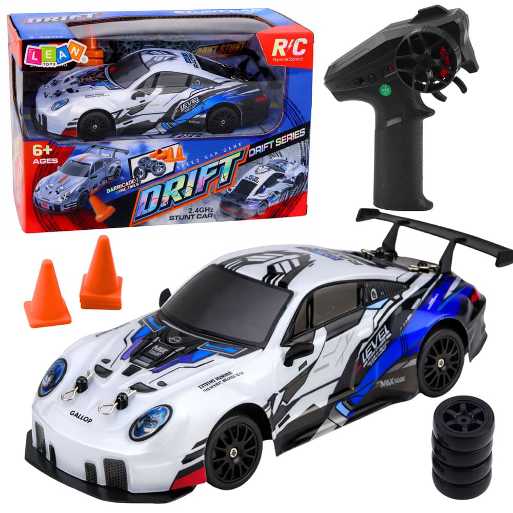 Drift avto na daljinsko vodenje RC, 4WD, modri, 1:24