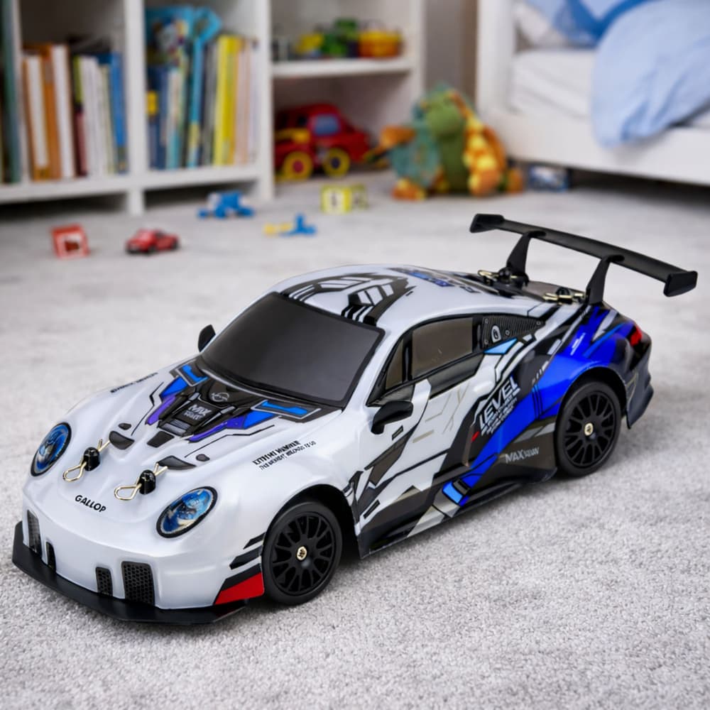 Drift avto na daljinsko vodenje RC, 4WD, modri, 1:24 3