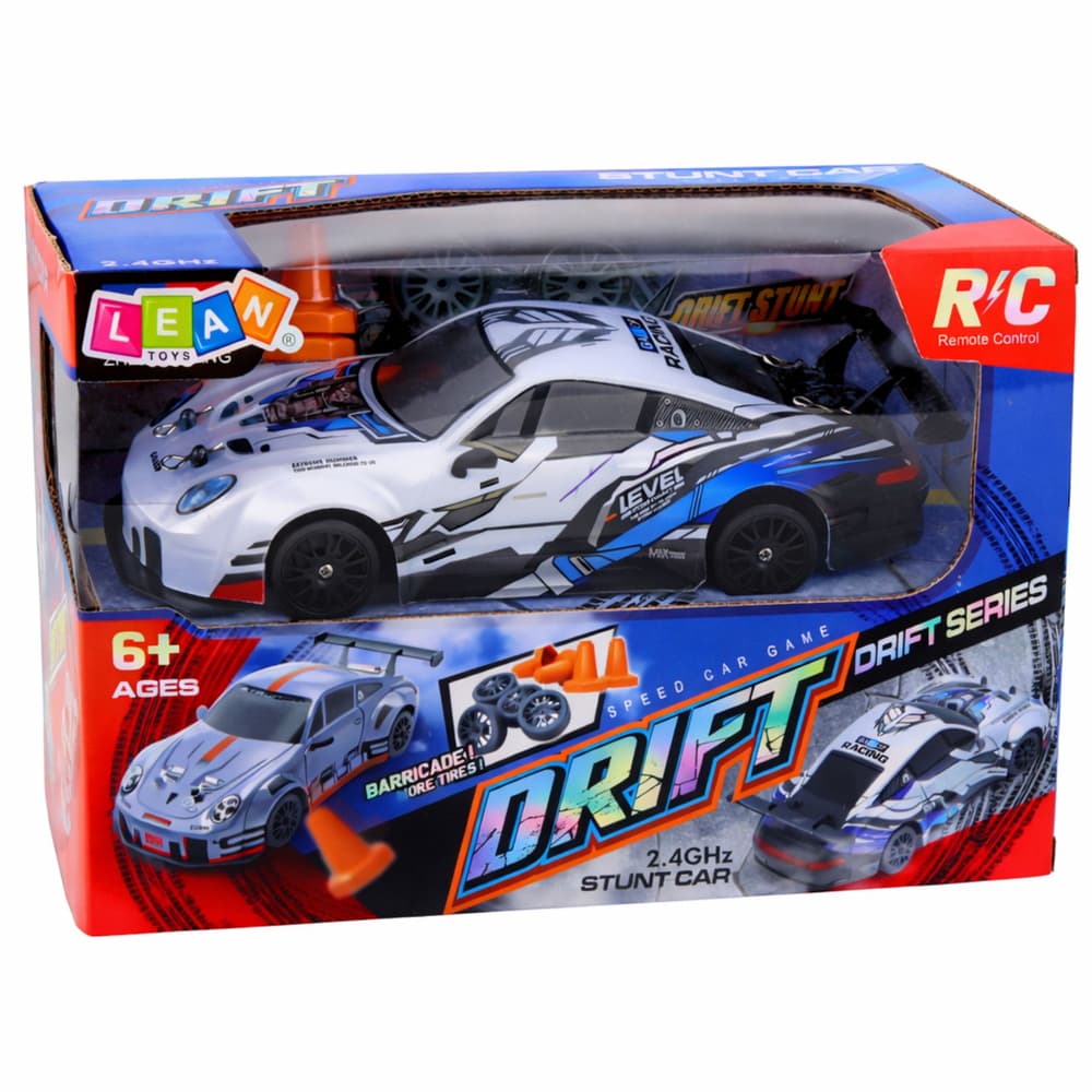 Drift avto na daljinsko vodenje RC, 4WD, modri, 1:24 6