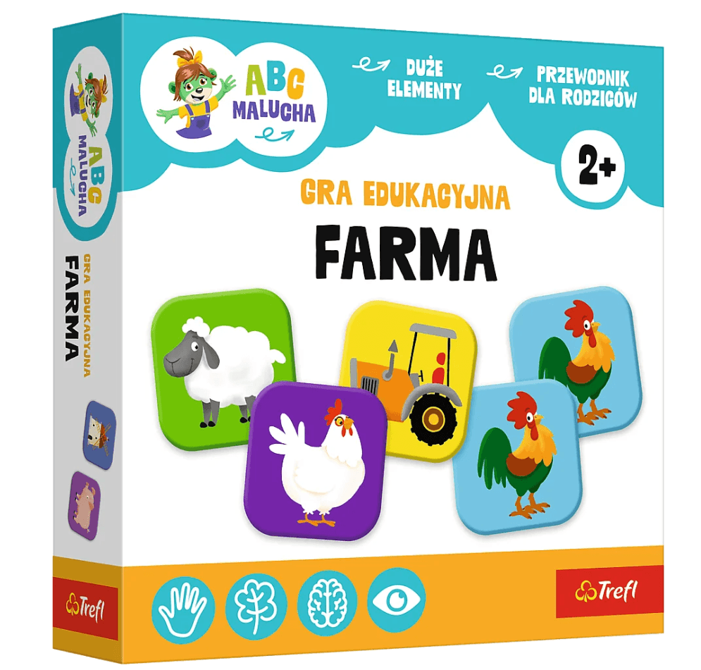 TREFL GRY Vzgojna Igra Farma ABC Malčka Rodzina Treflików