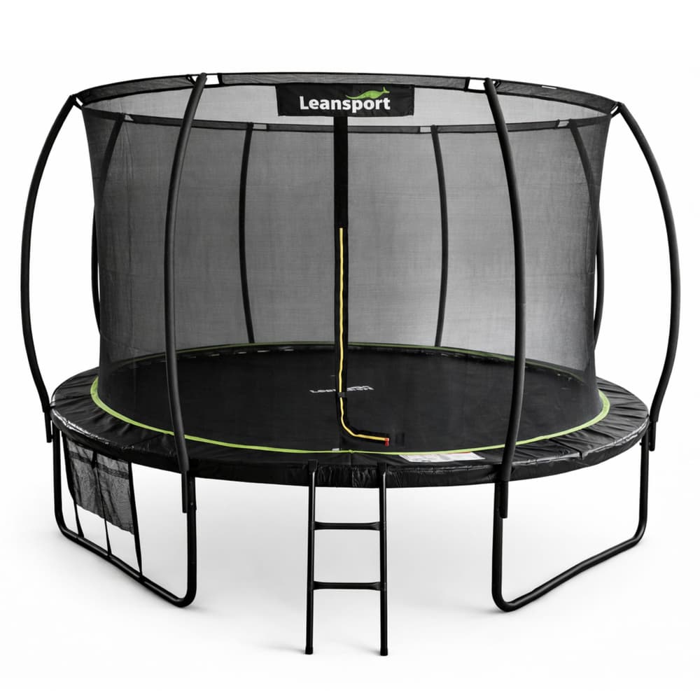 Vrtna trampolina LEAN, notranja mreža, črno-zelena, 366 cm (12ft)