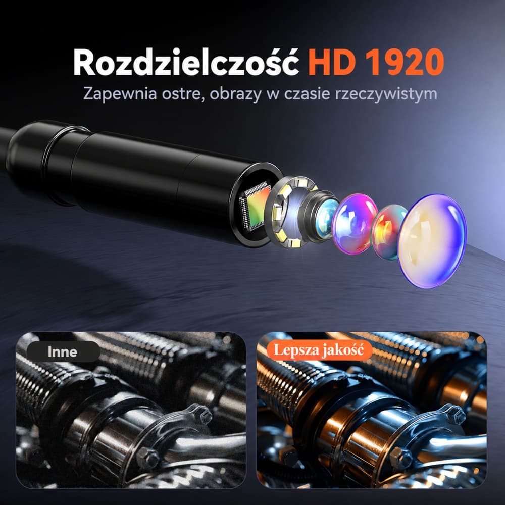 LEAN Endoskop kamera z LCD 4,3'', IP67, 8 LED 4