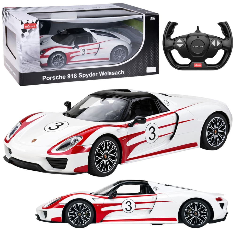 RASTAR RC avto Porsche 918 Spyder Performance, bel, 1:14