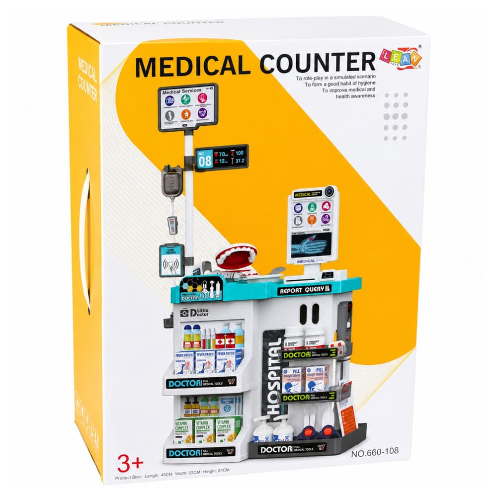Velik zdravniški set LEAN TOYS z vozičkom, lučmi in zvoki 6