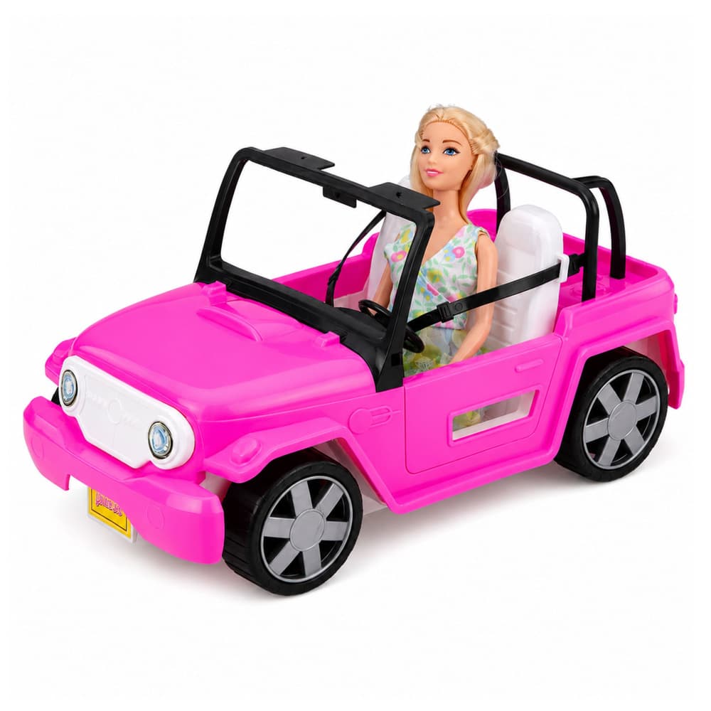 Lutka Bella v roza kabrioletu, 30 cm, LEAN TOYS 2