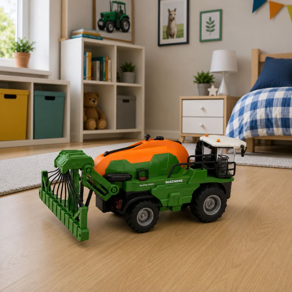 RC kmetijski kombajn z razpršilnikom, luči, zvoki, 1:24 4
