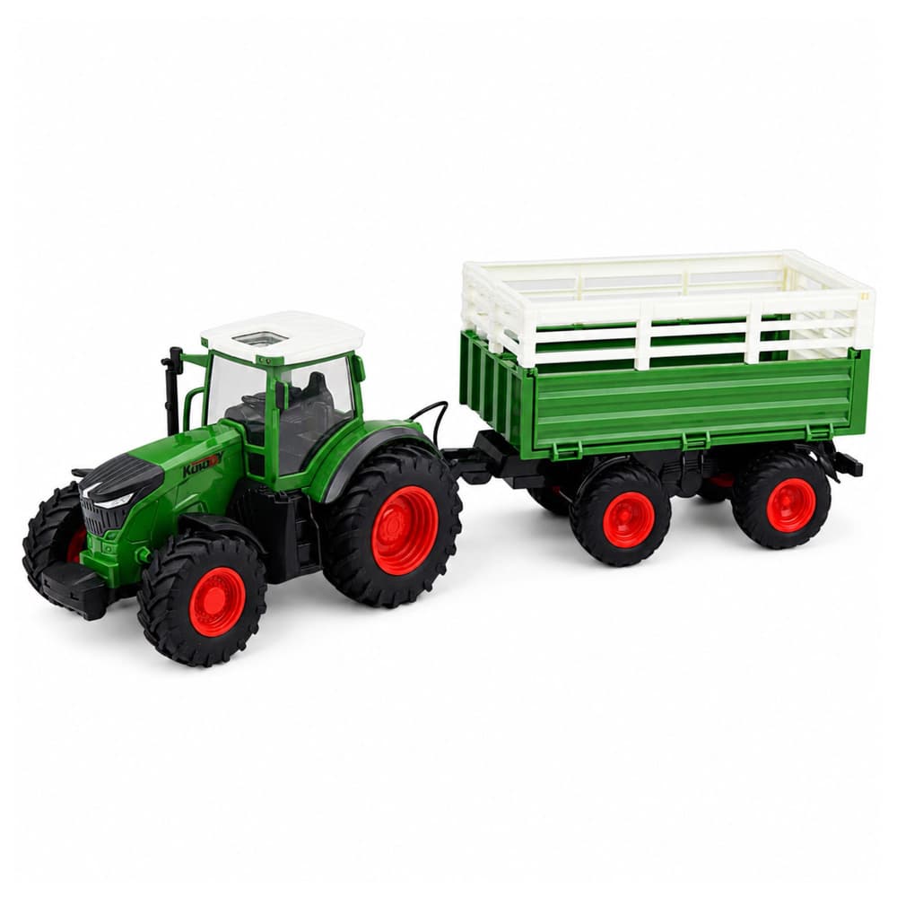 RC traktor z kiper prikolico, električno dviganje, luči, 1:24 2