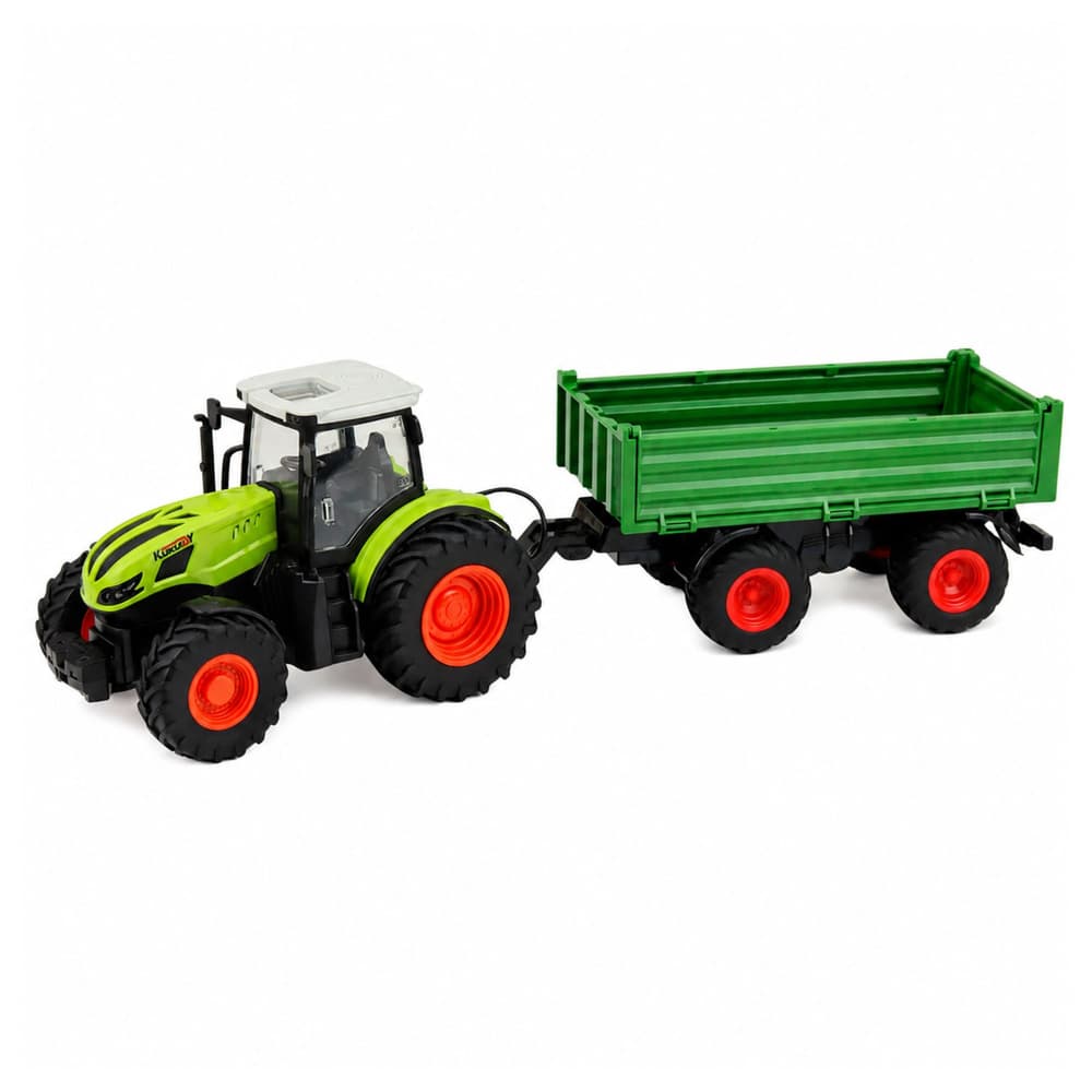 RC traktor s kiper prikolico, luči, zvoki, zelen, 1:24 2