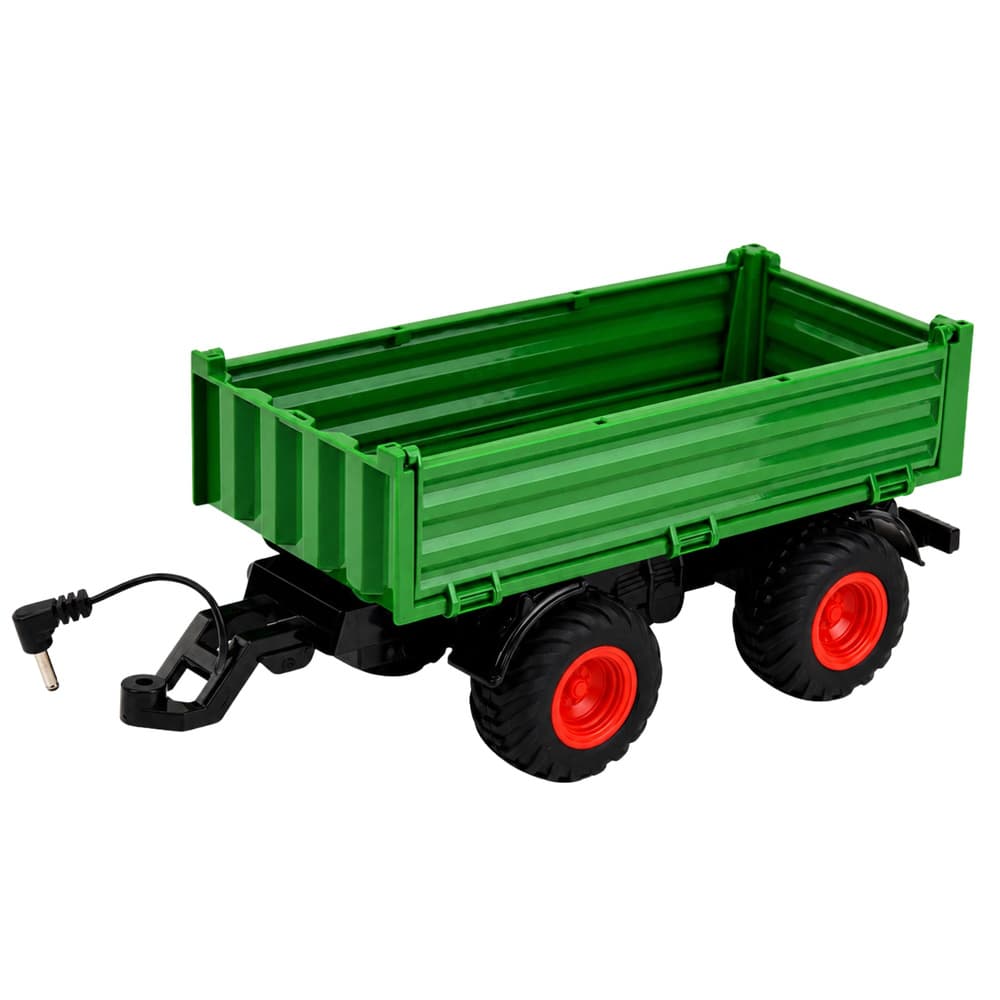 RC traktor s kiper prikolico, luči, zvoki, zelen, 1:24 5
