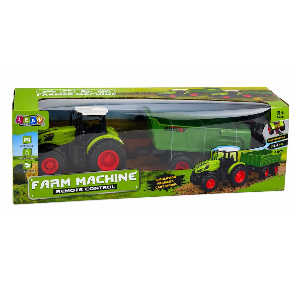 RC traktor z kiper prikolico, LED luči, 1:24 7