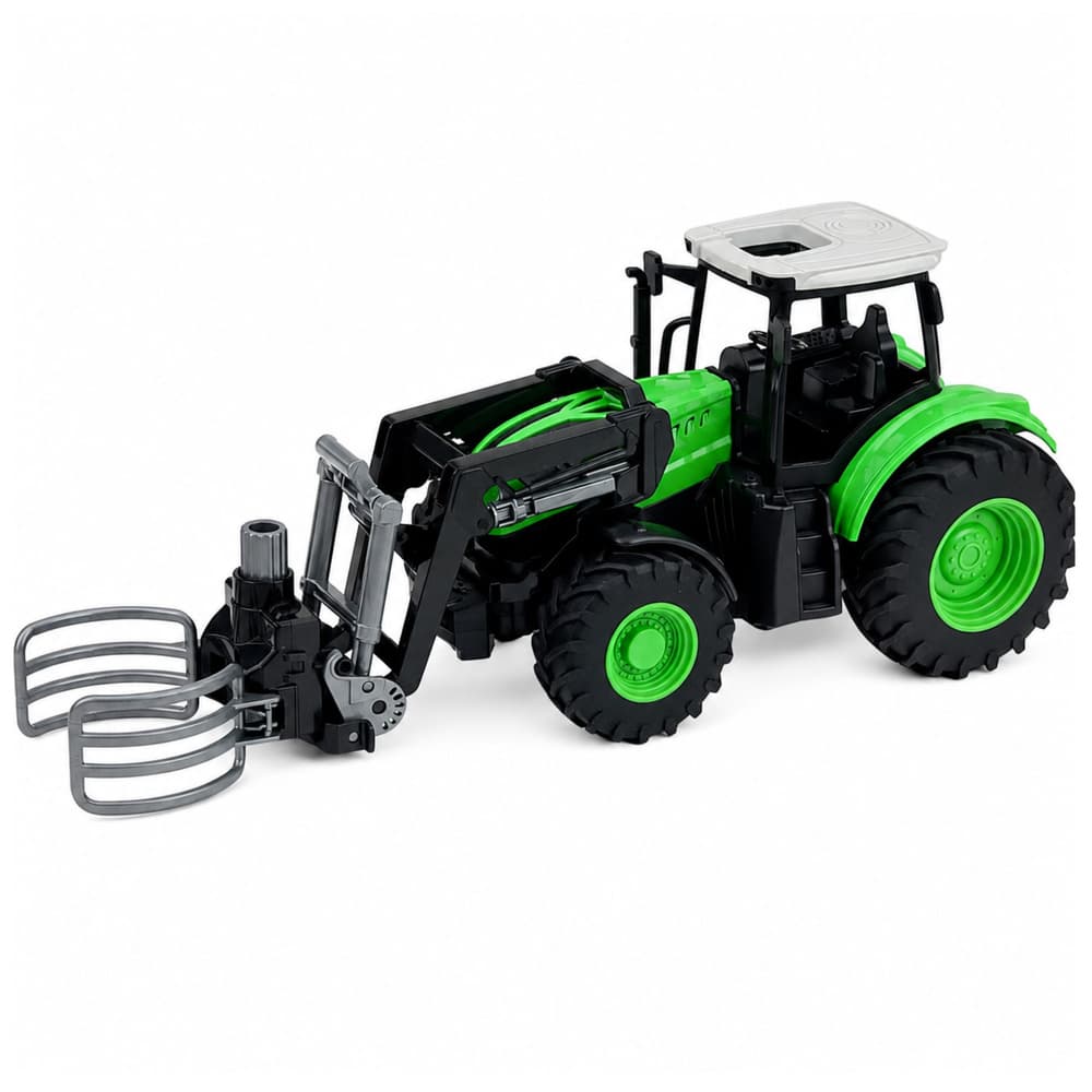 RC traktor z zajemalko za bale, LED luči, 1:24 2