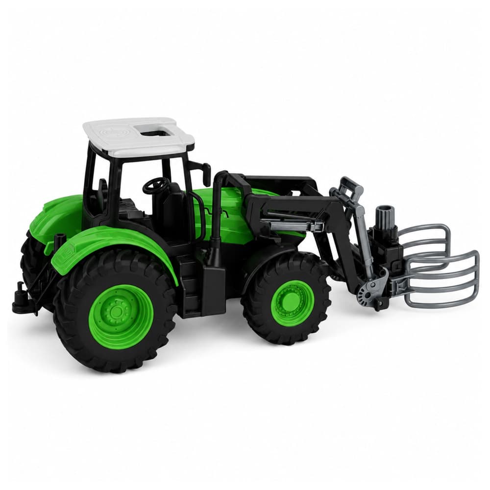 RC traktor z zajemalko za bale, LED luči, 1:24 3