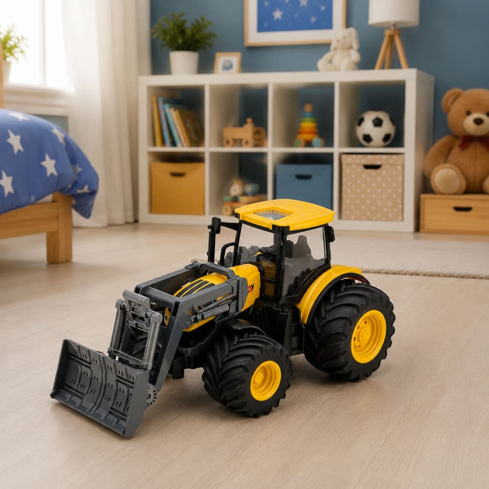 Kmetijski Traktor s Pobočnikom, Luči, Zvoki (Rumena, 1:24) 4