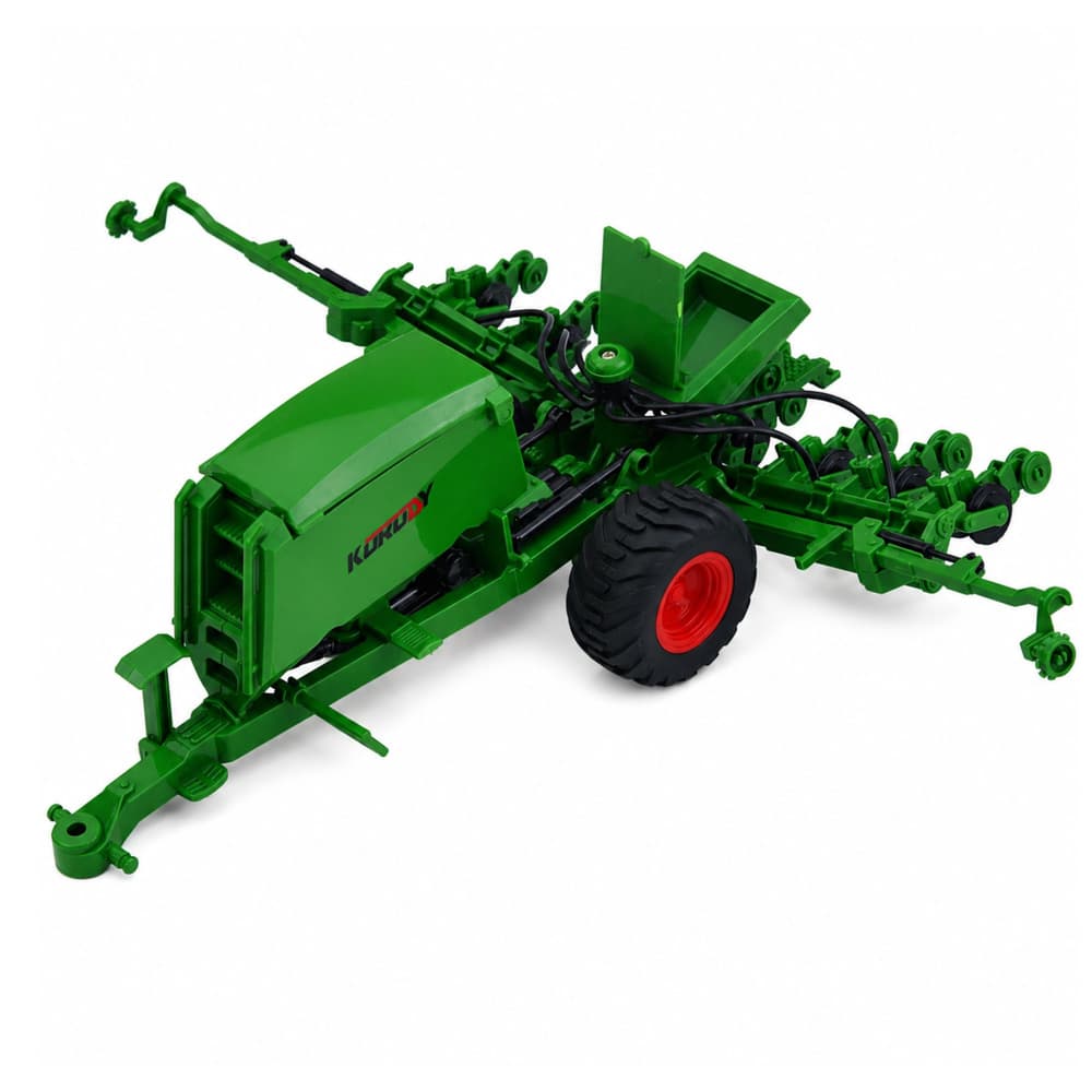RC traktor z sejačem, luči, zvoki, rumen, 1:24 5