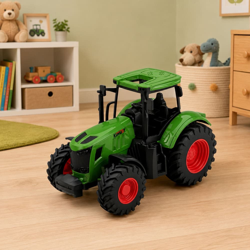 Kmetijski traktor LEAN TOYS 1:24, gumijasta kolesa, zelena 3