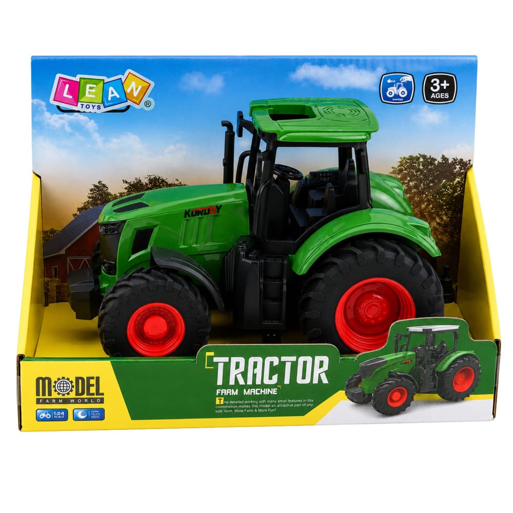 Kmetijski traktor LEAN TOYS 1:24, gumijasta kolesa, zelena 5