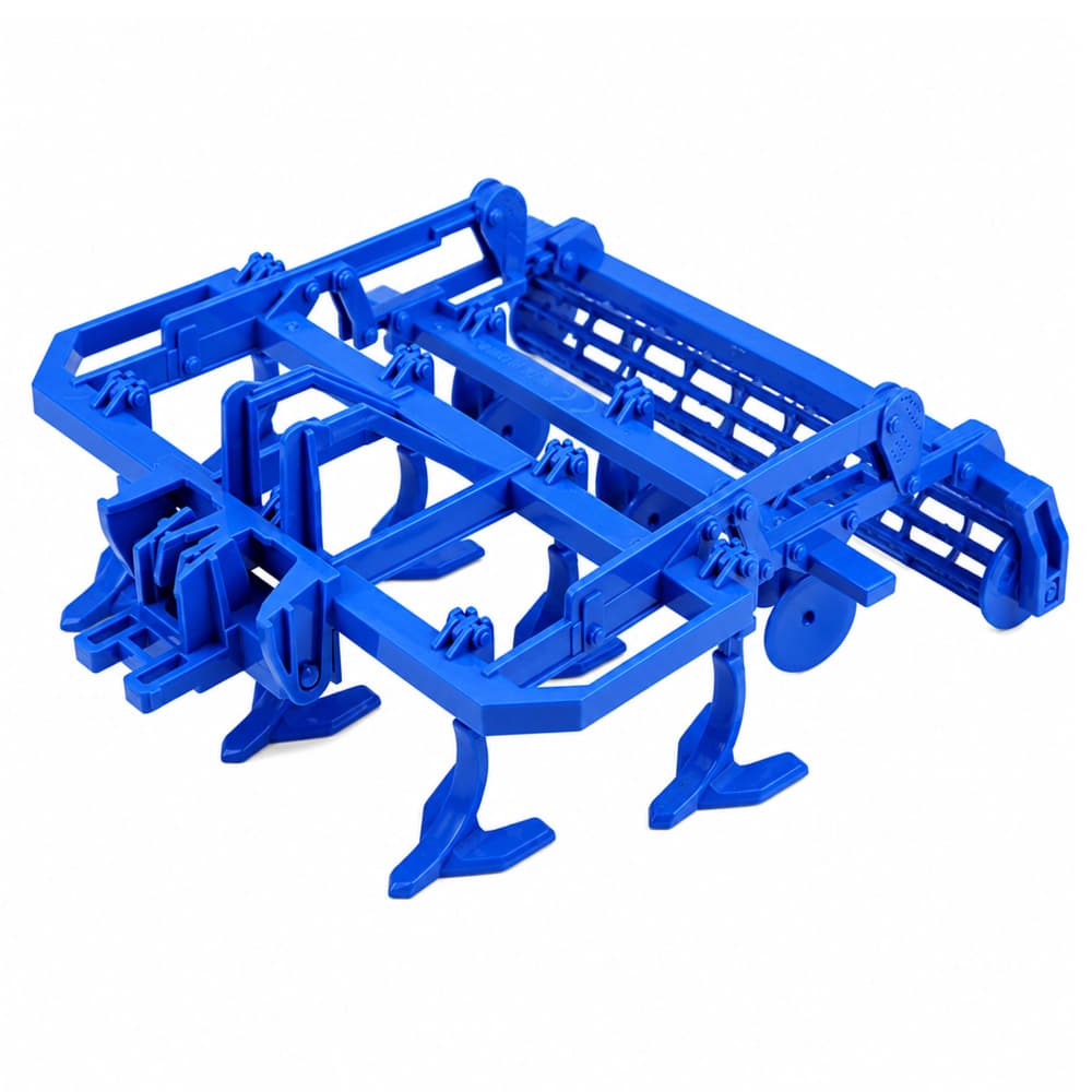 LEAN TOYS Traktor kmetijski z kultivatorjem, agregat, zelen, 1:24 5