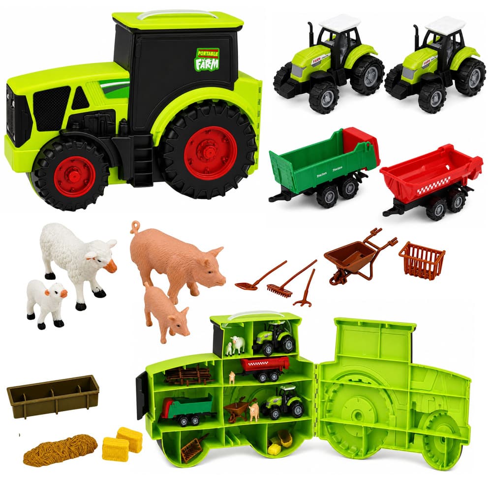 Set za igro "Farma v traktorju" LEAN TOYS, 28 delov