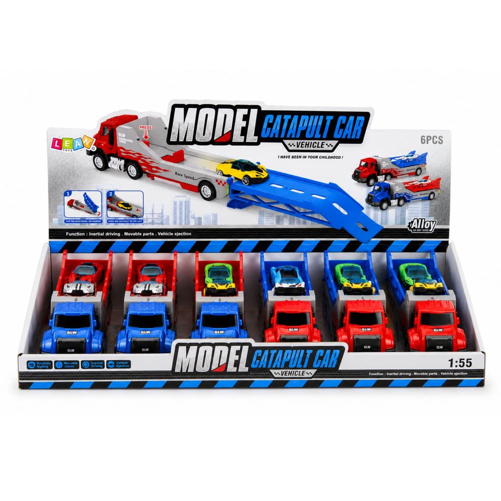 Tovornjak transporter LEAN TOYS 1:55, z avtomobilčki 8