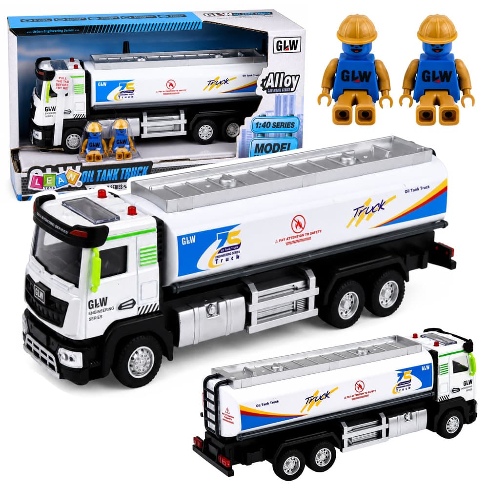 Tovornjak cisterna LEAN TOYS Kovinski, modro-bela 1:40